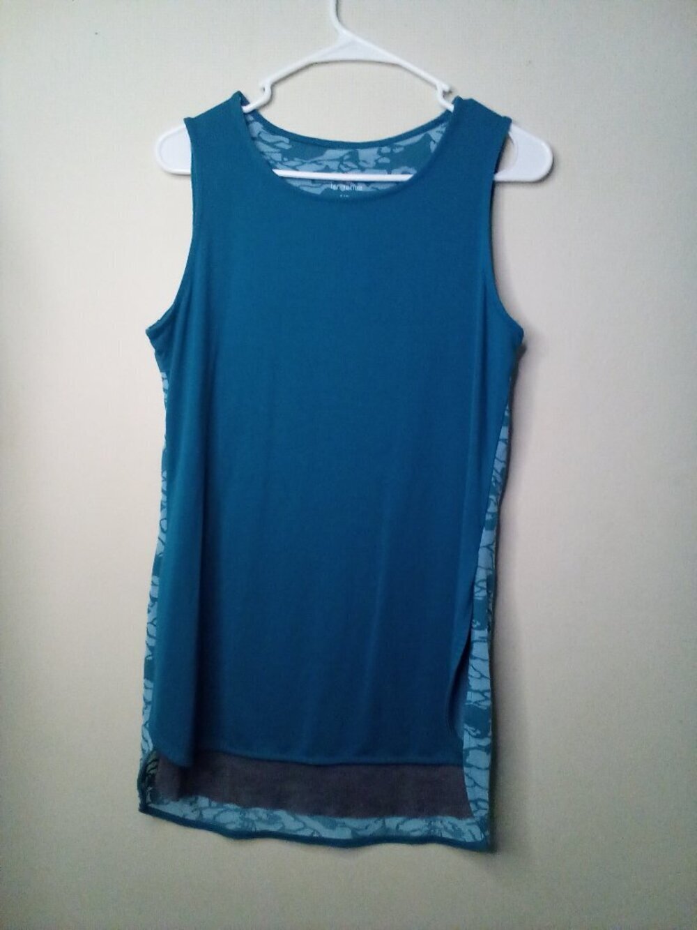 Tangerine Tank Top Women S Sleeveless Layered Active Athletic Blue Teal